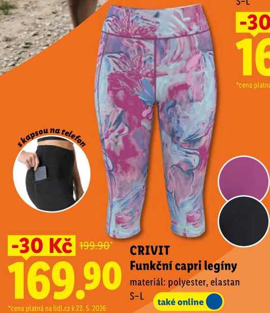 CRIVIT Funkční capri legíny