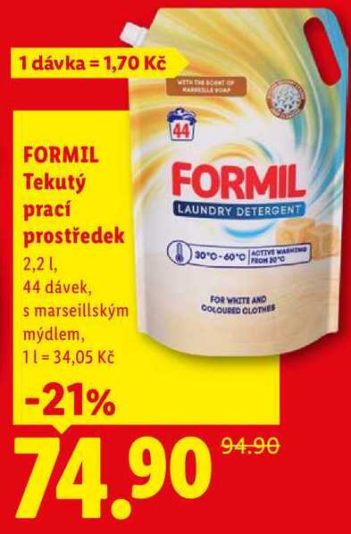 FORMIL Tekutý prací prostředek 2,2 l/44 dávek