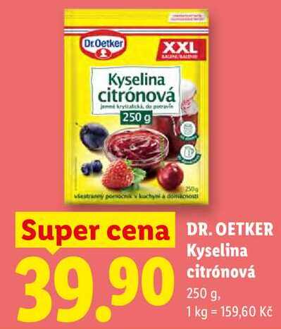 DR. OETKER Kyselina citrónová, 250 g