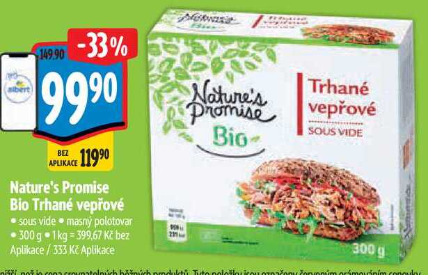 Nature's Promise Bio Trhané vepřové, 300 g