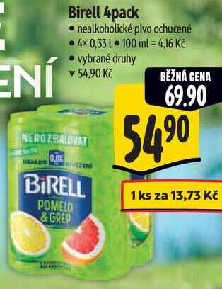Birell 4pack, 4x 0,33 l