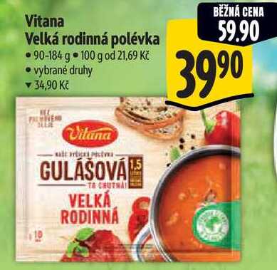 Vitana Velká rodinná polévka, 90-184 g