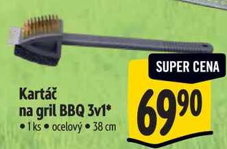 Kartáč na gril BBQ 3v1