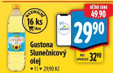 Gustona Slunečnicový olej, 1 l 