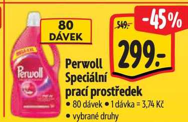 Perwoll Speciální prací prostředek, 80 dávek