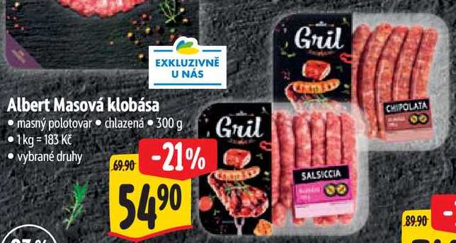 Albert Masová klobása, 300 g