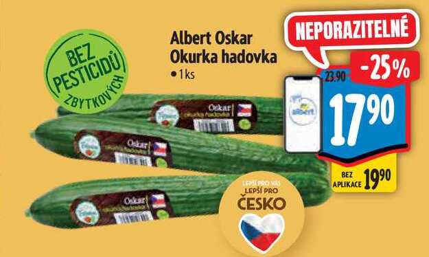 Albert Oskar Okurka hadovka, 1ks  