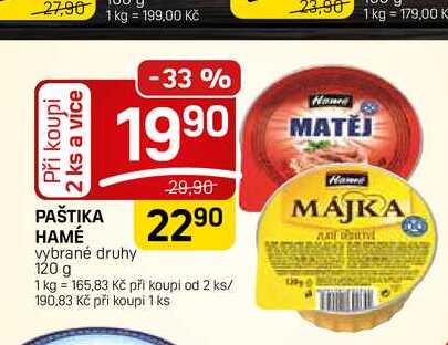 PAŠTIKA HAMÉ vybrané druhy 120 g 