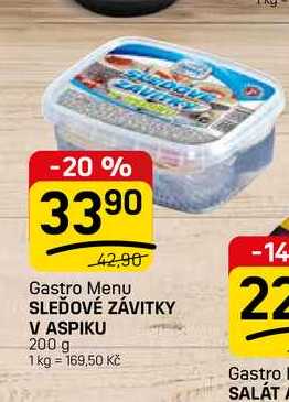 SLEĎOVÉ ZÁVITKY V ASPIKU 200 g 