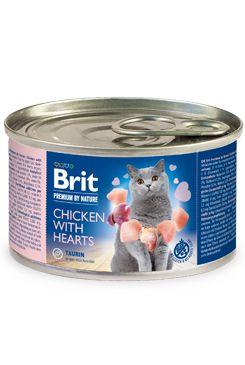 Brit Premium Cat By Nature Konzerva Chicken&hearts 200g
