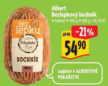 Albert Bezlepkový bochník, 300 g