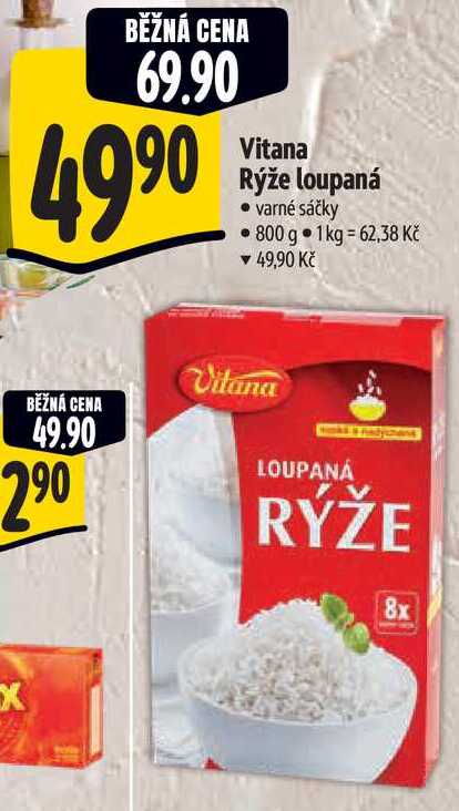 Vitana Rýže loupaná, varné sáčky 800 g