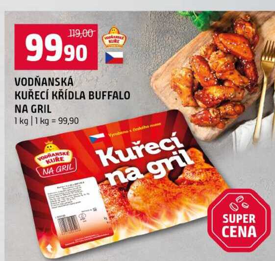 VODŇANSKÁ KUŘECÍ KŘÍDLA BUFFALO NA GRIL 1 kg
