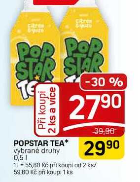 POPSTAR TEA* vybrané druhy 0,5l 
