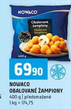 NOWACO OBALOVANÉ ŽAMPIONY 400 g předsmažené 