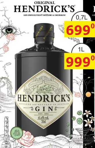 HENDRICK'S GING 41,4% vol 1l