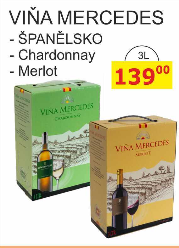 VIŇA MERCEDES - ŠPANĚLSKO 3L