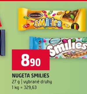 NUGETA SMILIES 27 g vybrané druhy