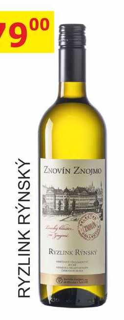 ZNOVÍN ZNOJMO 0,75L RYZLINK RÝNSKÝ