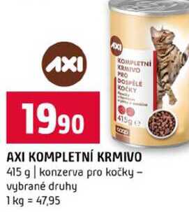 AXI KOMPLETNÍ KRMIVO 415 g konzerva pro kočky vybrané druhy 