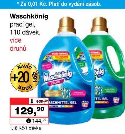 Waschkönig prací gel, 110 dávek