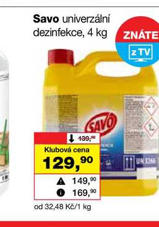 Savo univerzální dezinfekce, 4 kg