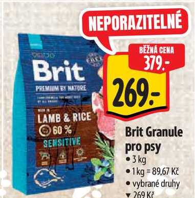 Brit Granule pro psy, 3 kg 