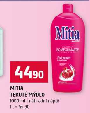 MITIA TEKUTÉ MÝDLO 1000 ml náhradní náplň