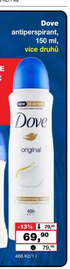 Dove antiperspirant, 150 ml