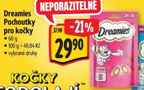 Dreamies Pochoutky pro kočky, 60 g