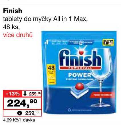 Finish tablety do myčky All in 1 Max, 48 ks
