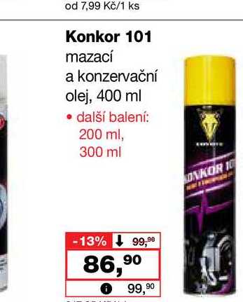 Konkor 101 mazací a konzervační olej, 400 ml 