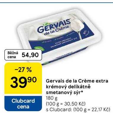 Gervais de la Crème extra krémový delikátně smetanový sýr, 180 g