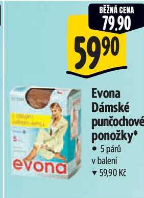 Evona Dámské punčochové ponožky*, 5 párů 