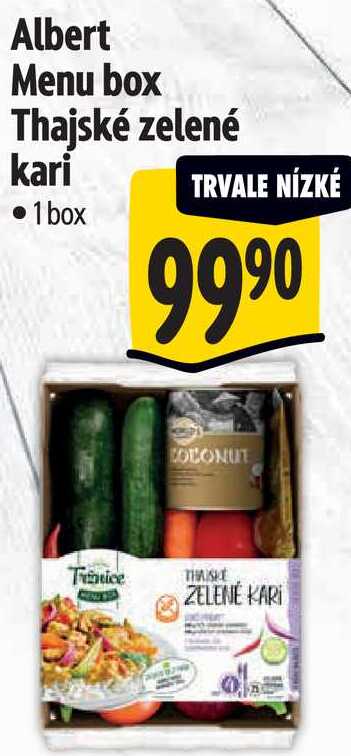 Albert Menu box Thajské zelené kari, 1 box