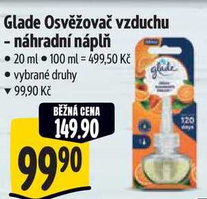 Glade Osvěžovač vzduchu - náhradní náplň, 20 ml  