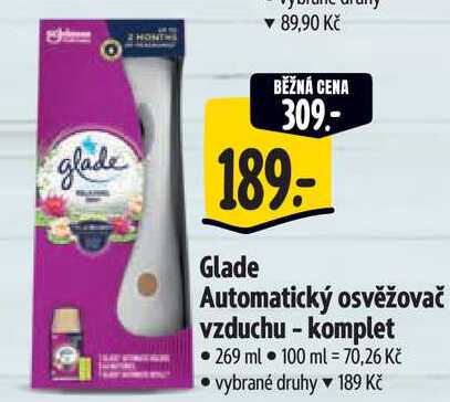 Glade Automatický osvěžovač vzduchu - komplet, 269 ml