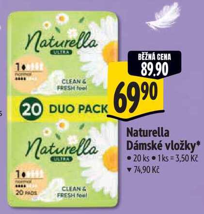 Naturella Dámské vložky*, 20 ks