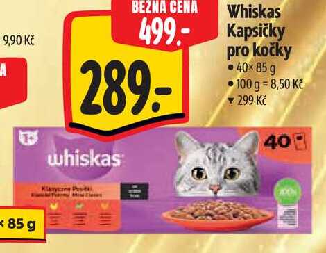 Whiskas Kapsičky pro kočky, 40x85 g