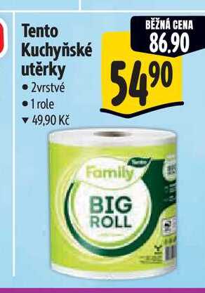 Tento Kuchyňské utěrky 2vrstvé 1 role