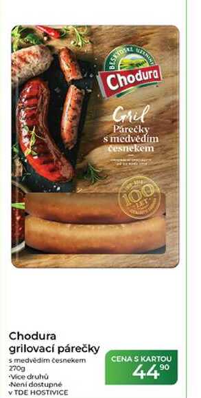 Chodura grilovací párečky s medvědím česnekem 270g