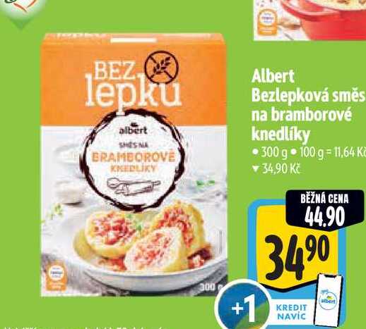  Albert Bezlepková směs na bramborové knedlíky 300 g 