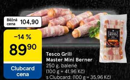 Tesco Grill Master Mini Berner, 250 g