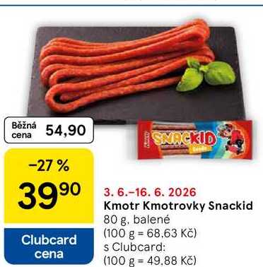 Kmotr Kmotrovky Snackid, 80 g, balené 