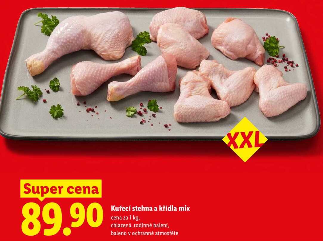Kuřecí stehna a křídla mix, cena za 1 kg, chlazená