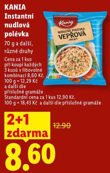 KANIA Instantní nudlová polévka, 70 g