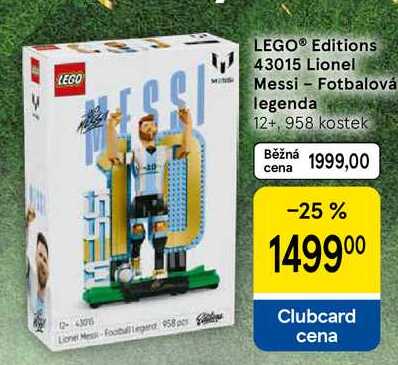 LEGO® Editions 43015 Lionel Messi Fotbalová legenda 12+, 958 kostek 