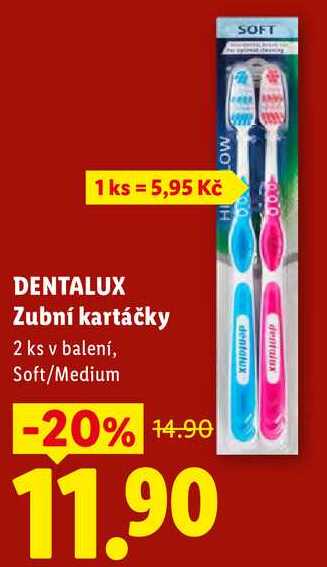 DENTALUX Zubní kartáčky, 2 ks  