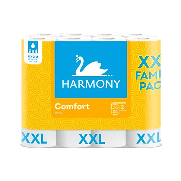 Harmony Comfort White Family pack Toaletní papír, 2vrstvý, 24 rolí