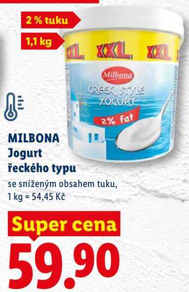 MILBONA Jogurt řeckého typu, 1 kg 